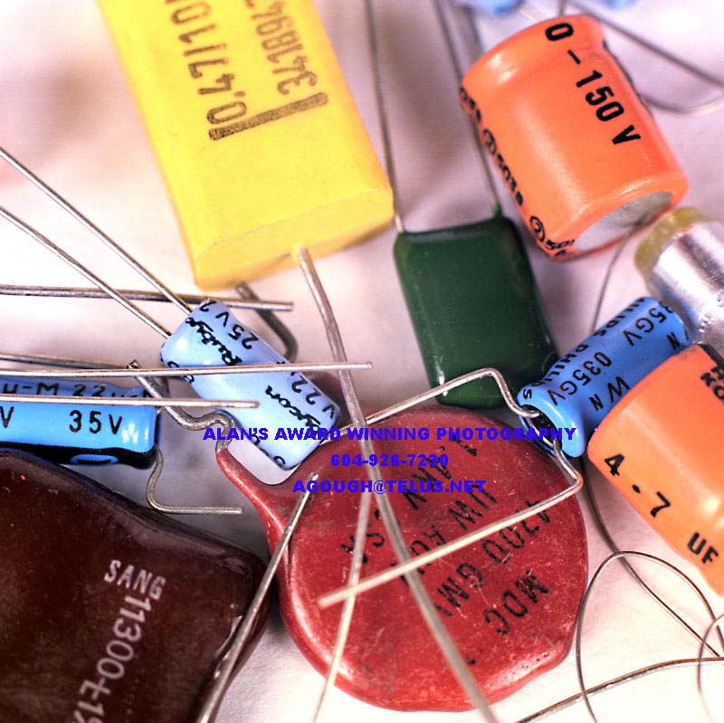 Product Photography Palm Springs and Los Angeles Photographs Images High Tech Electronics Macro Closeup Capacitors
